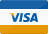 Visa credit card payment method logo icon for dental services.