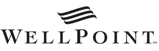 Wellpoint logo with stylized wave symbol and company name in black text.
